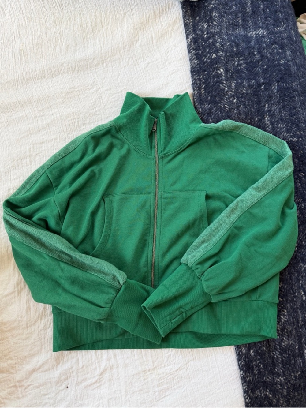 FP Movement by Free People Green Zip-Up Track Jacket